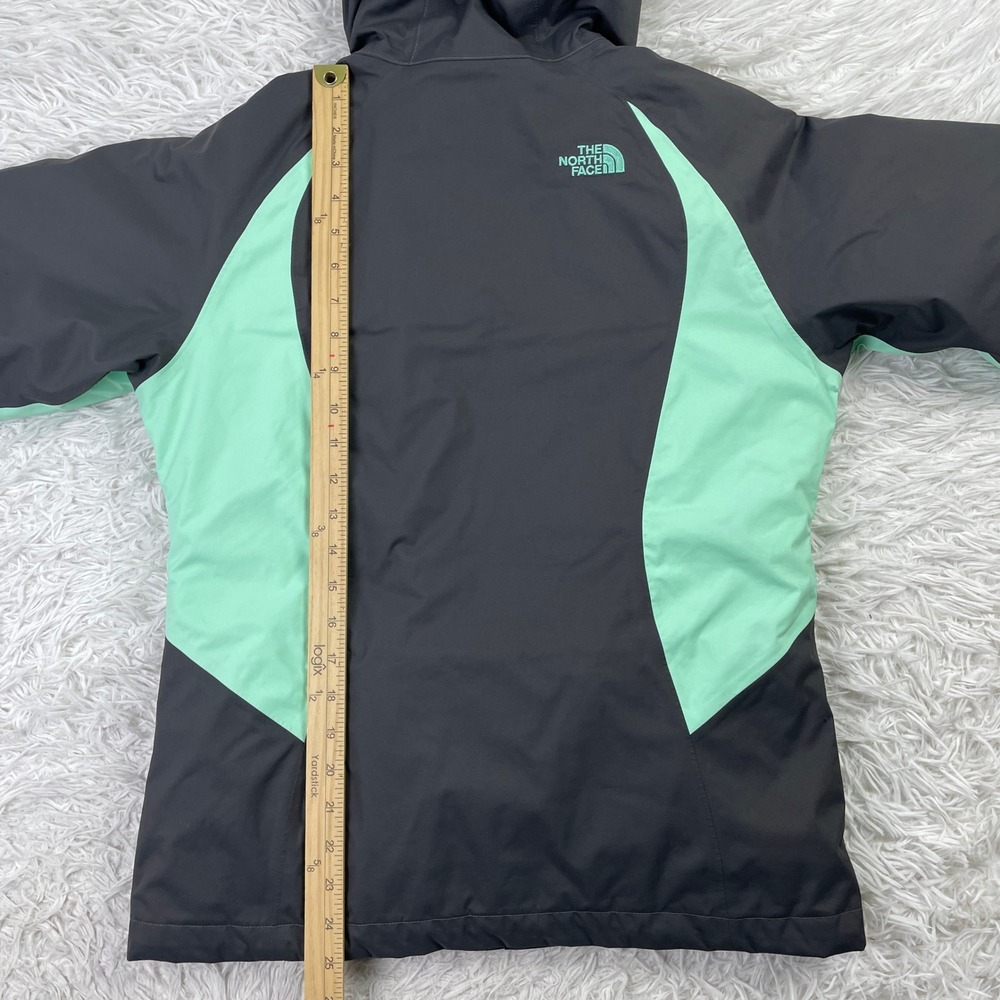 North Face Jacket Girls Large Gray Green Kira Triclimate 3-in-1 HyVent Hooded L - Picture 12 of 13